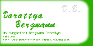 dorottya bergmann business card